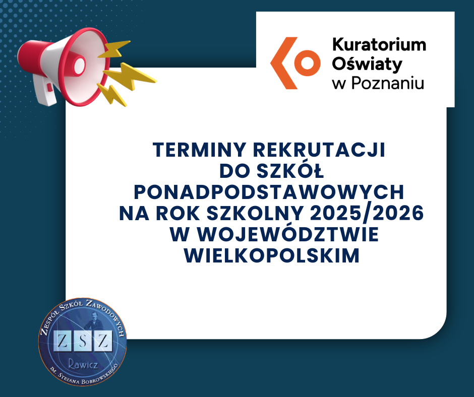 Terminy rekrutacji do szkół ponadpodstawowych na rok szkolny 2025/2026 w województwie wielkopolskim