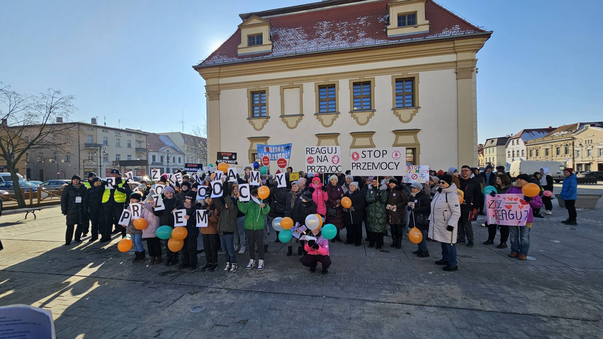 Wszyscy uczestnicy marszu