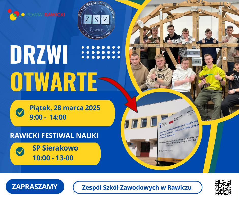 Zapraszamy na Drzwi Otwarte w Zespole Szkół Zawodowych - 2025